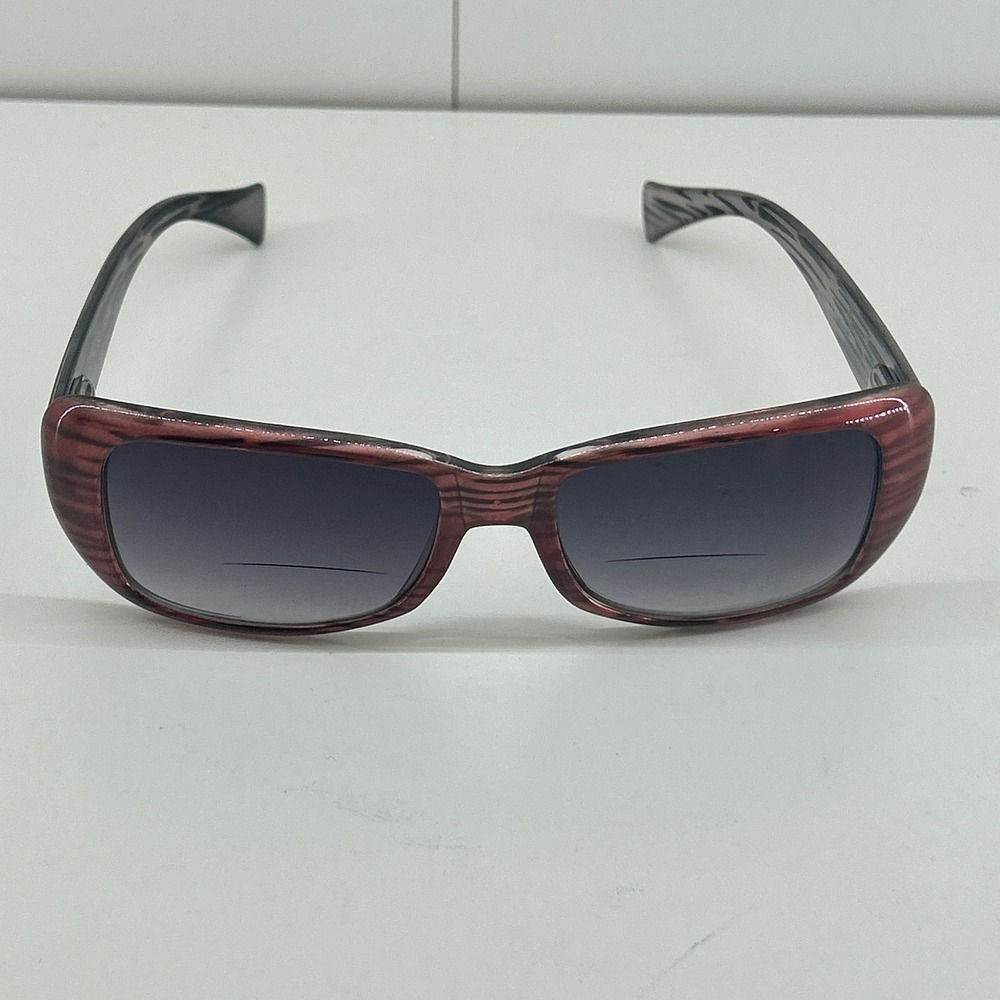 JM New York Bifocal Reading Sunglasses Brown Rectangular +1.50 Tinted
